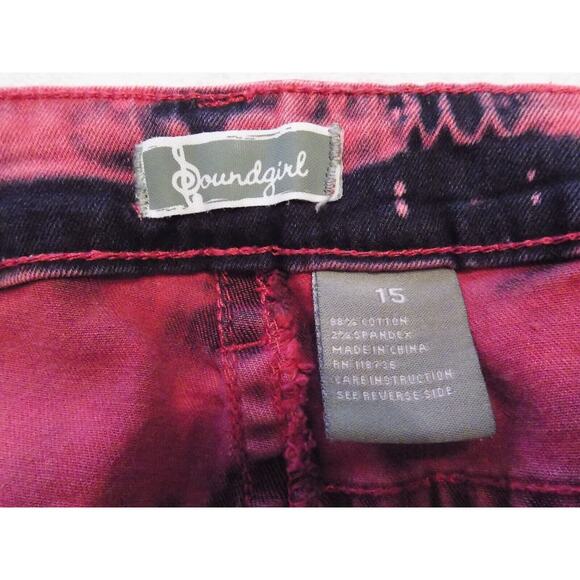 Soundgirl pink dyed jeans size 15 Junior - Picture 7 of 7